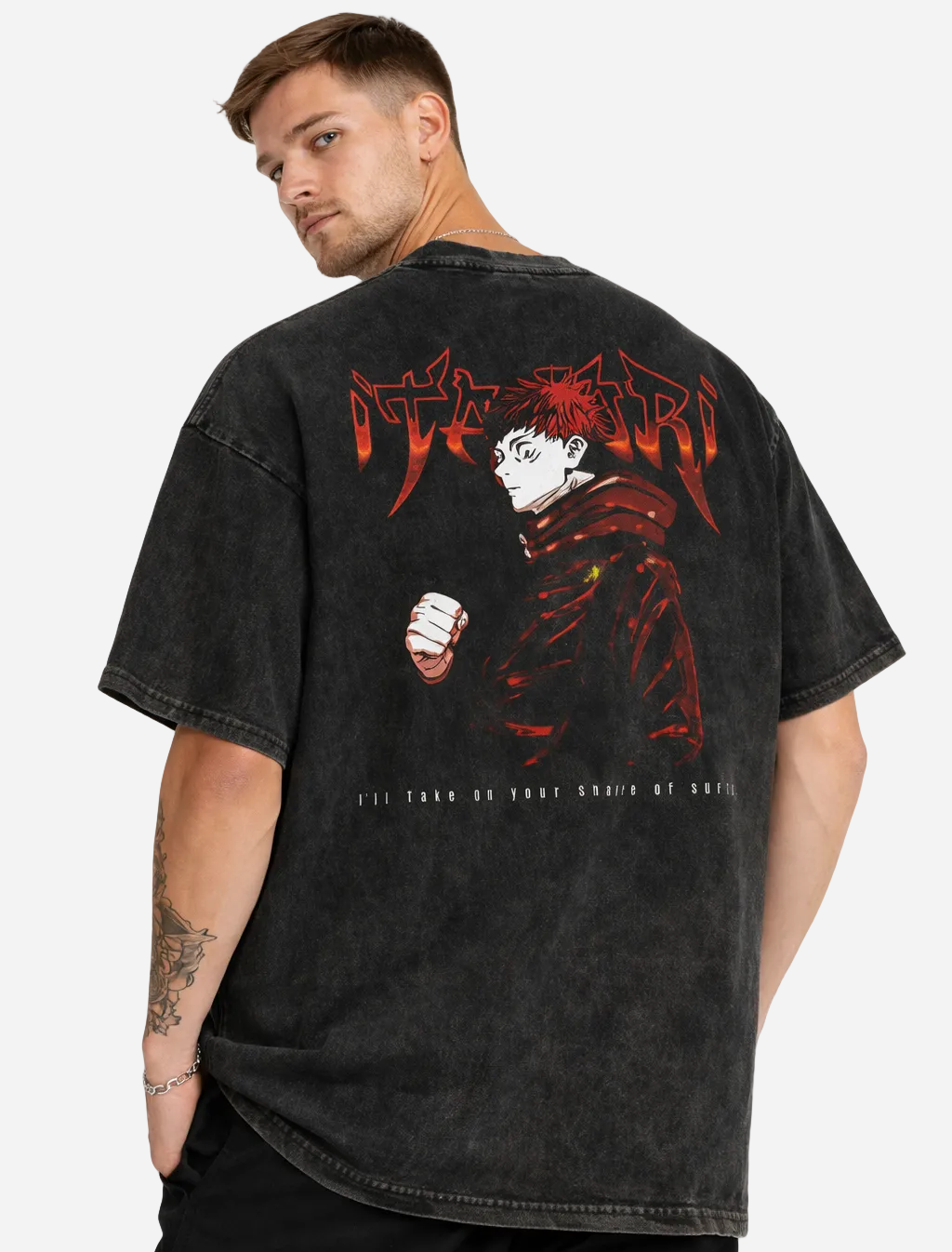 Camiseta Jujutsu Kaisen YUJI ITADORI. T-Shirt Jujutsu Kaisen. Maglietta Jujutsu Kaisen. Maillot Jujutsu Kaisen